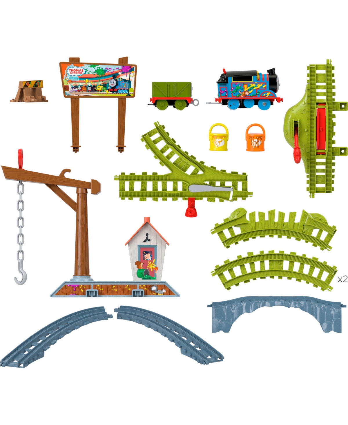 Shop Fisher Price Thomas & Friends Paint Delivery Motorized Train And Track Set In Multicolor