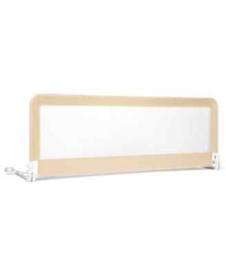 59 Inch Toddler Bed Rail with Safety Strap and Fold Down Mesh Guard