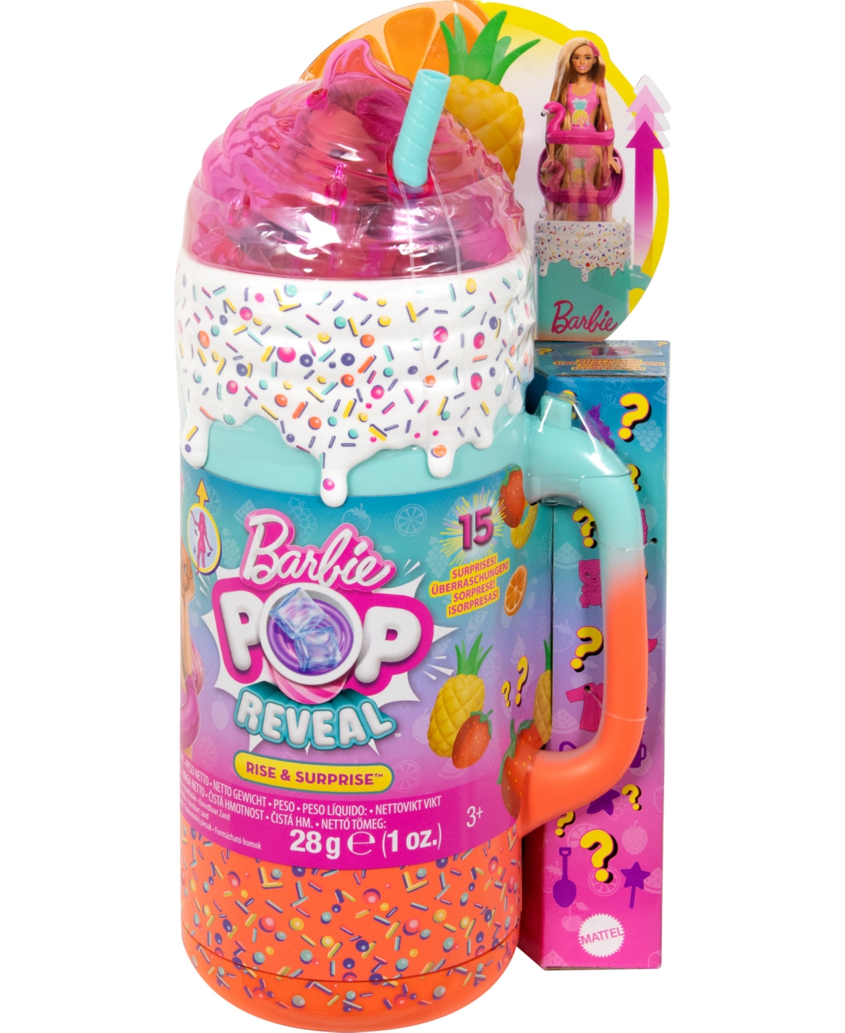 Shop Barbie Pop Reveal Rise And Surprise Gift Set With Scented Doll, Squishy Scented Pet And More, 15 Plus Surpr In Multi