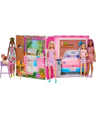 Getaway Doll House with Barbie Doll, 4 Play Areas and 11 Decor Accessories