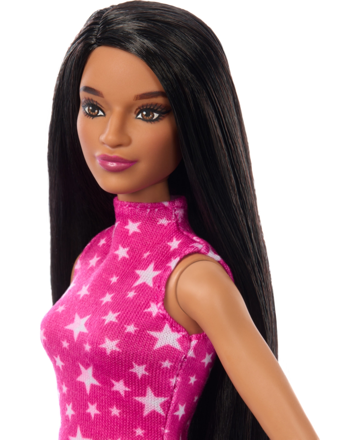 Shop Barbie Fashionistas Doll 215 With Black Straight Hair And Iridescent Skirt, 65th Anniversary In Multi