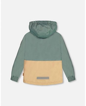 Deux Par Deux Unisex Quilted Canvas Overshirt in Dark Forest