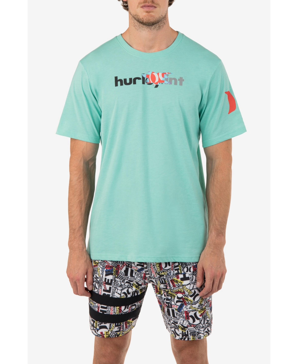Shop Hurley Men's Evd 25th S1 Short Sleeve T-shirt In Tropical Mist Heather
