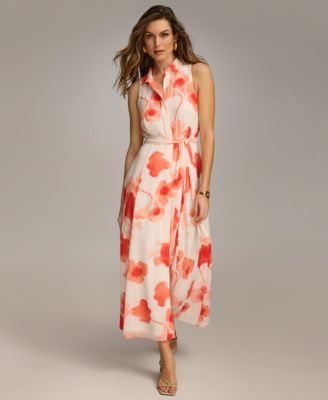 Donna Karan New York - Women's Chiffon Sleeveless Shirtdress