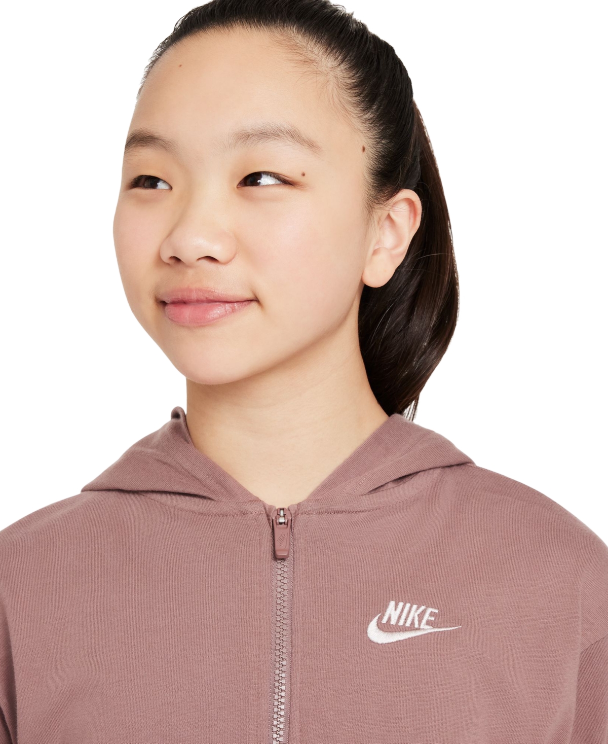 Nike Big Girls Sportswear Jersey-Knit Full-Zip Hoodie -plt