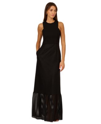 Calvin klein shadow stripe maxi dress best sale