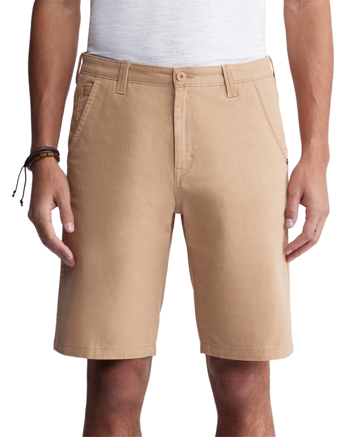 Buffalo David Bitton Men's Hadrian Flat Front 10.5" Shorts In Tan