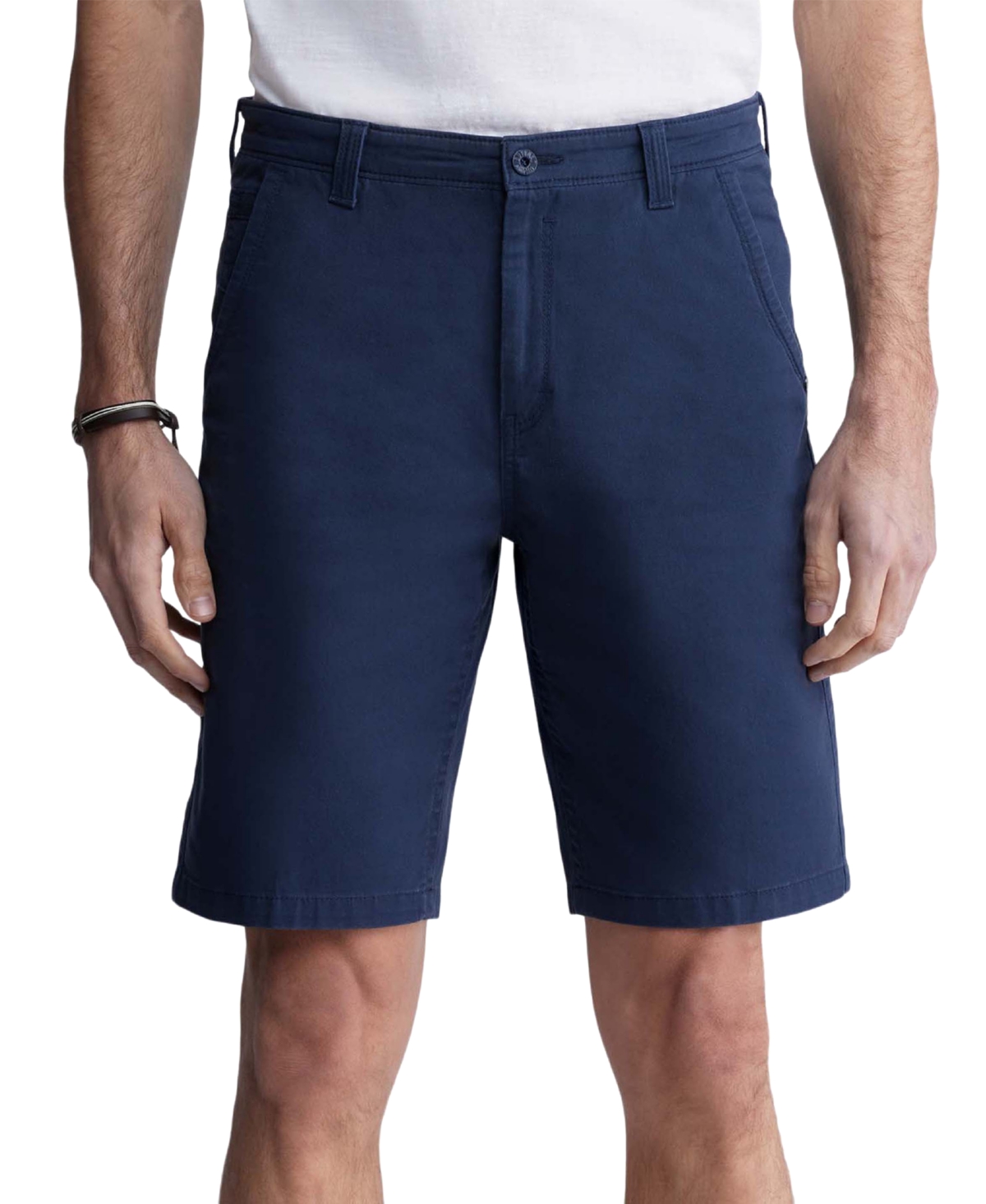 Buffalo David Bitton Men's Hadrian Flat Front 10.5" Shorts In Midnight Blue