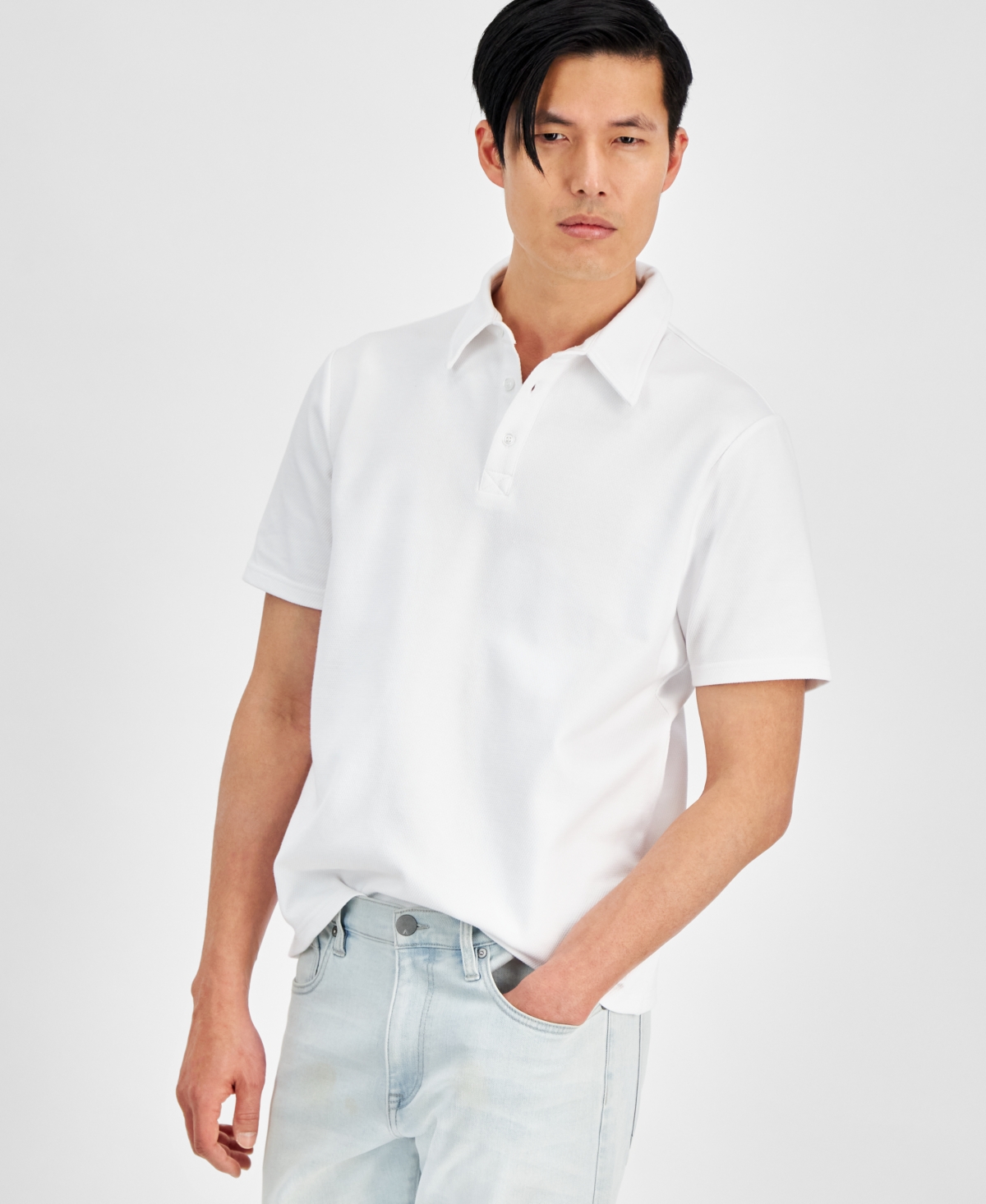 And Now This Men's Regular-fit Solid Polo Shirt, Created For Macy's In White