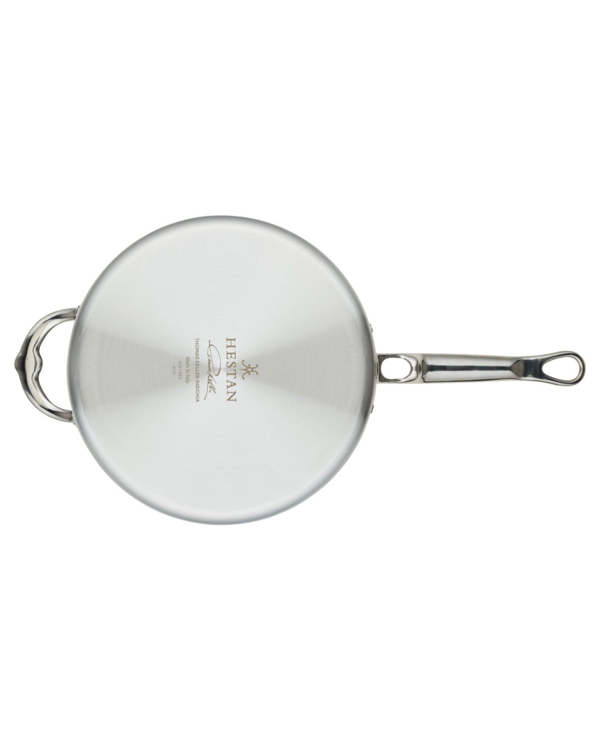 Hestan Thomas Keller Commercial Clad Titum Stainless Steel 4-Quart Open Sauce Pot with Helper Handle