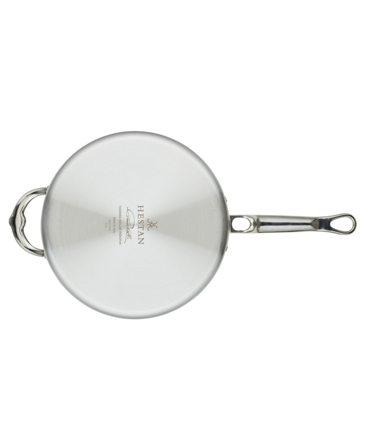 Shop Hestan Thomas Keller Insignia Commercial Clad Stainless Steel 4-quart Open Sauce Pot With Helper Handle In No Color