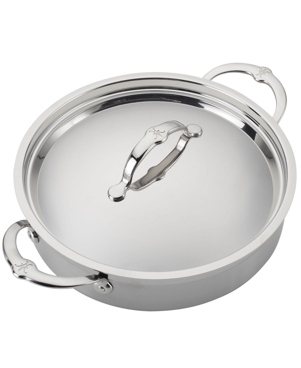 Shop Hestan Probond Clad Stainless Steel 3.5-quart Covered Sauteuse In Silver