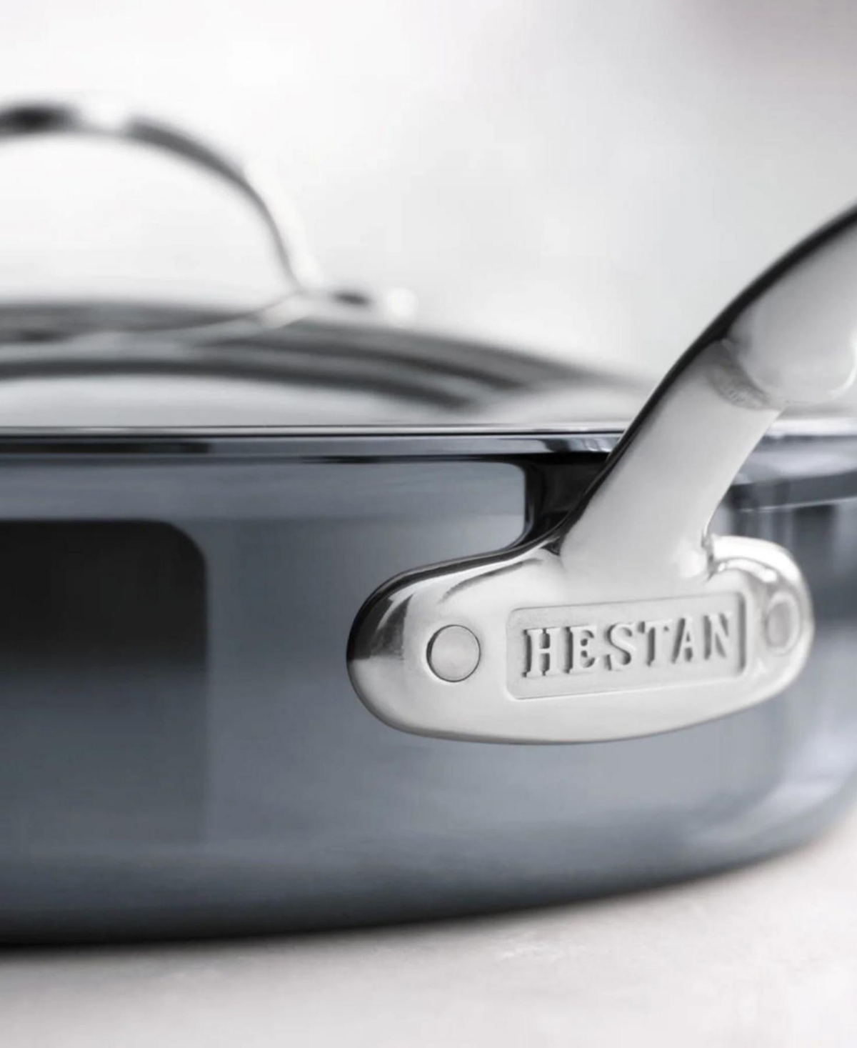 Hestan Nanobond Titanium Stainless Steel 3.5-quart Covered Saute With Helper Handle In Stainless Steel