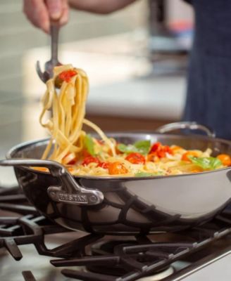 NanoBond Titanium Stainless Steel 14" Chefs Pan with Helper Handle