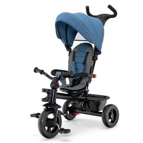Детская игрушка Slickblue 4-in-1 Convertible Toddler Tricycle with Adjustable Seat and Parent Push Handle, цвет: Синий