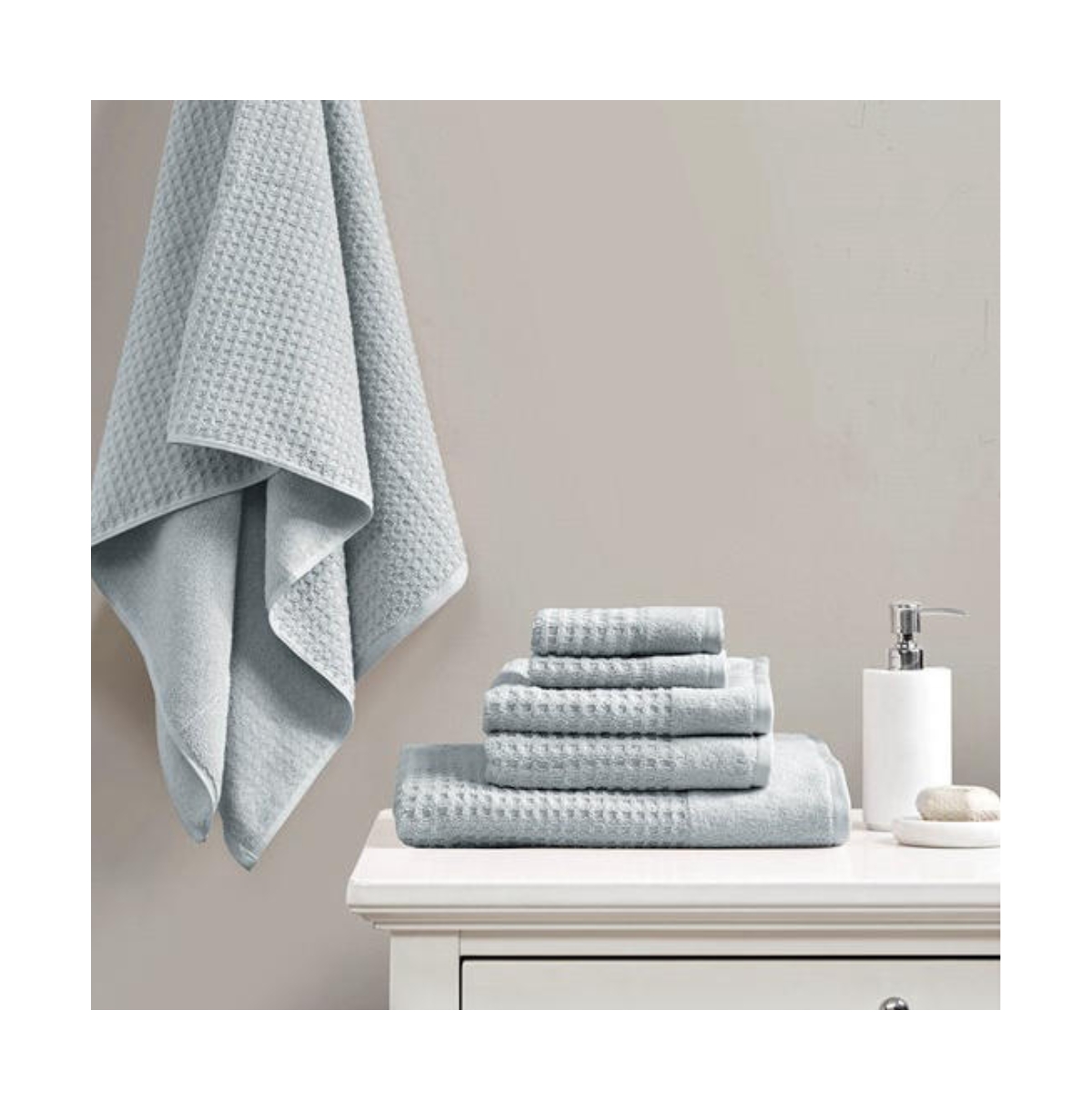 Home Outfitters 100% Cotton 6pcs Set , Absorbent, Bathroom Spa Towel, Modern/Contemporary