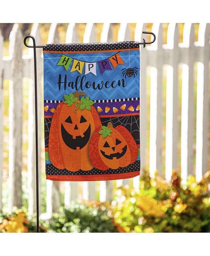 Halloween Greetings Garden Lustre Flag