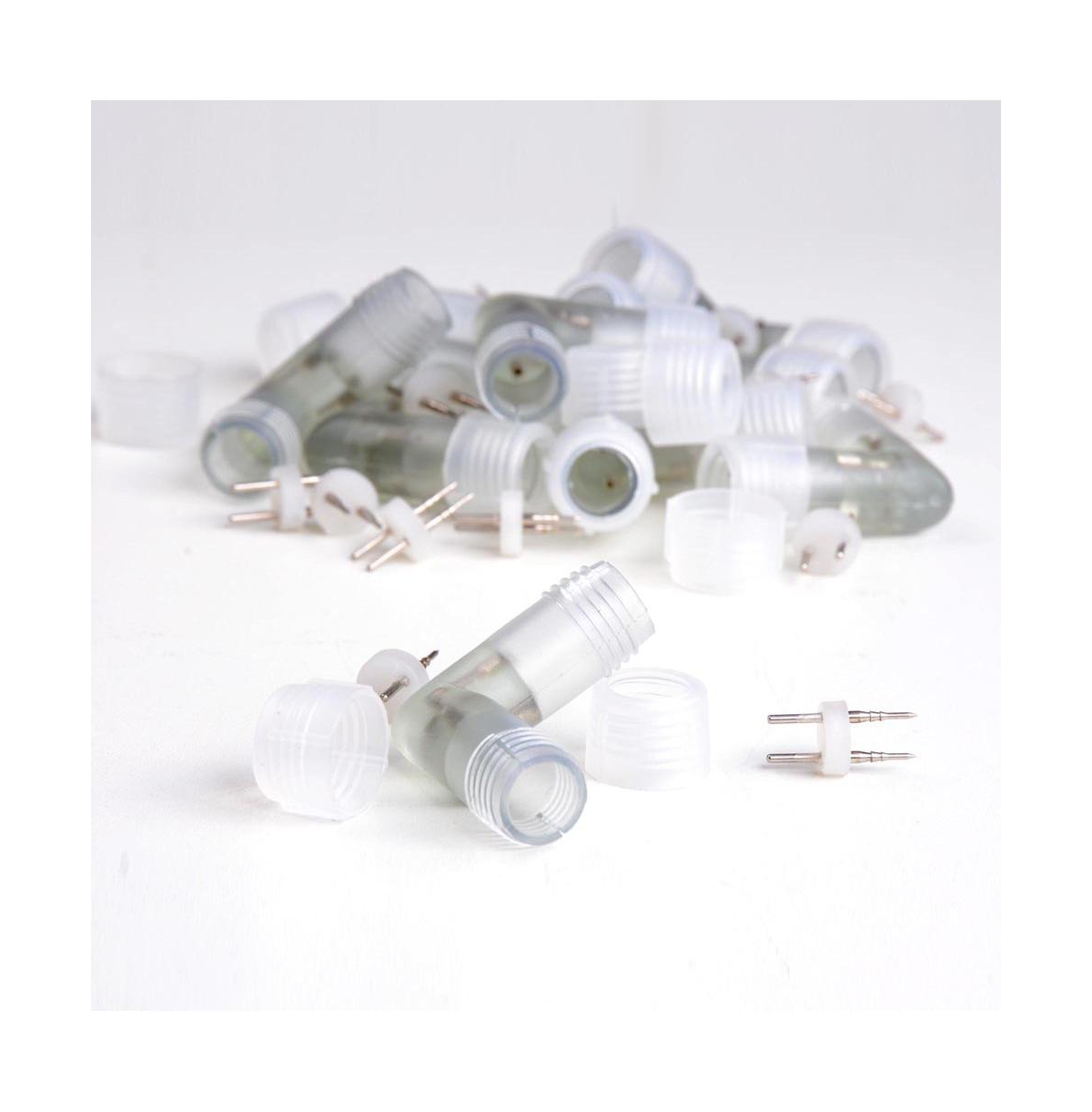 10pcs L Shape Pin Connectors Accessories with Pin 7x14mm Rgb Neon Rope Lightht - Natrual