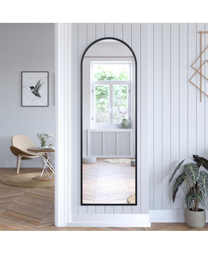 HBCY Creations Arched Wall Mirror, Metal Framed Wall Mirror For