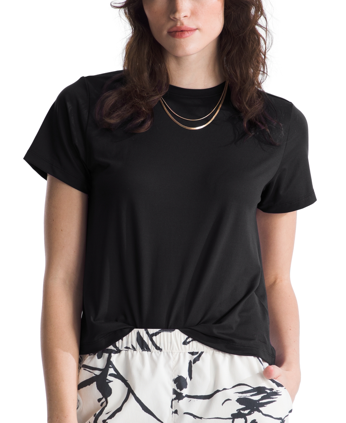 Shop The North Face Women's Dune Sky Crewneck T-shirt In Tnf Black