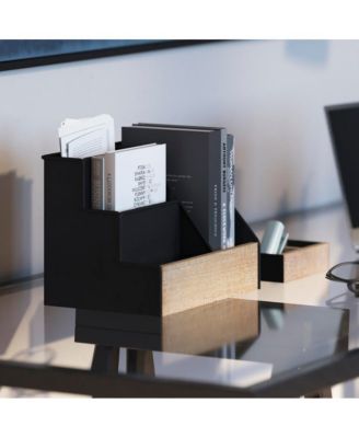 3 Piece Desk Organizer Set- Rustic Mail Organizer For Desktop - Great For Rustic Or Industrial Decor! Makeup Organizer For Vanity