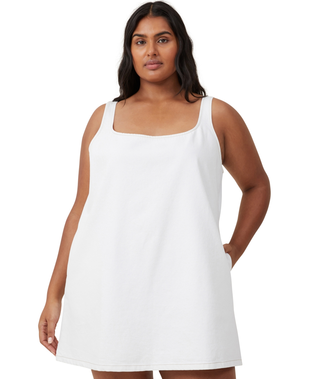 Cotton On Women's Charlie Denim Mini Dress In Vintage White