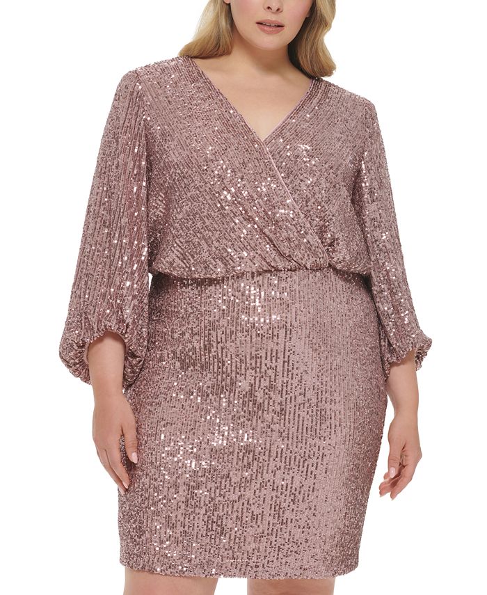Eliza J Plus Size Sequin Sheath Dress - Macy's