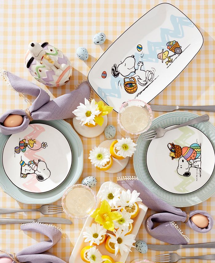 Lenox Peanuts Snoopy & Woodstock Easter Serving Tray Macy's