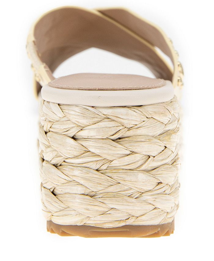 DE SIENA Capri Raffia Slip On Sandals