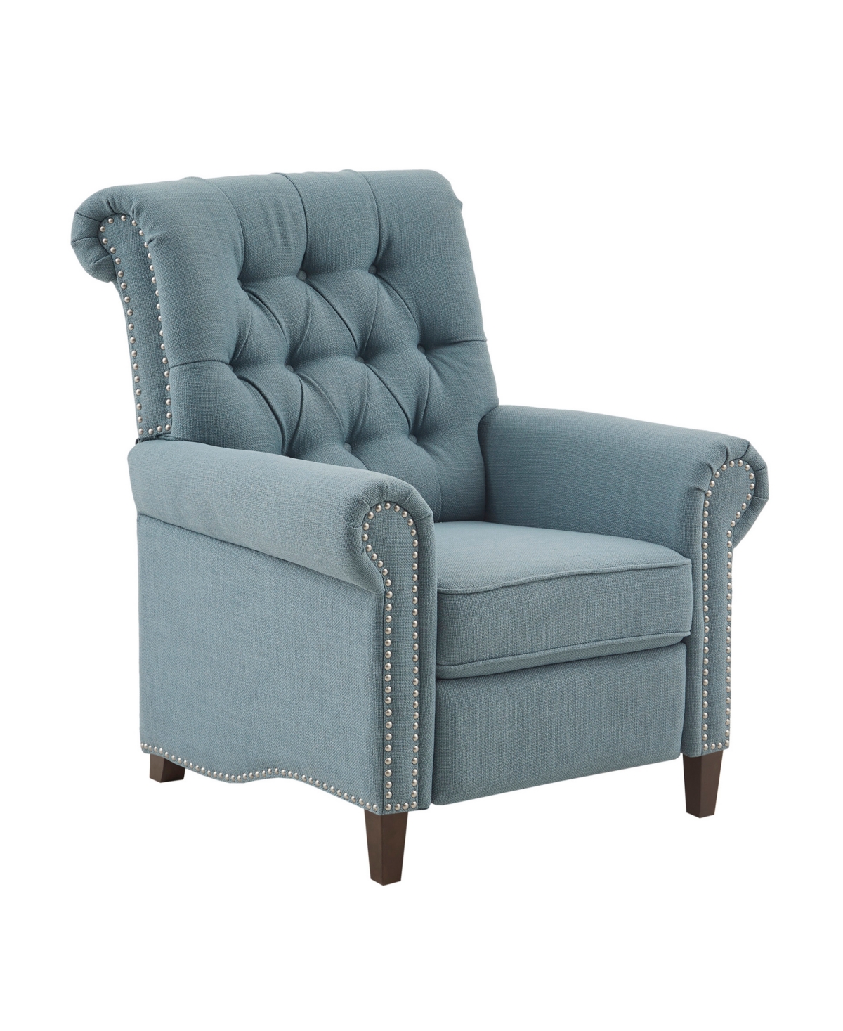 Madison Park Aidan 32.25" Fabric Upholstered Recliner In Blue