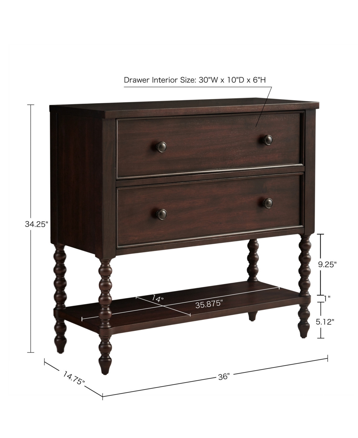 Shop Madison Park Signature Beckett 36" 2 Draer Accent Solid Wood Framed Chest In Morocco Brown