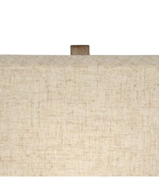 Rustic Farmhouse Table Lamp 30" Tall Sand Metal Open Window Oatmeal Fabric Rectangular Shade for Bedroom Living Room Bedside House Home