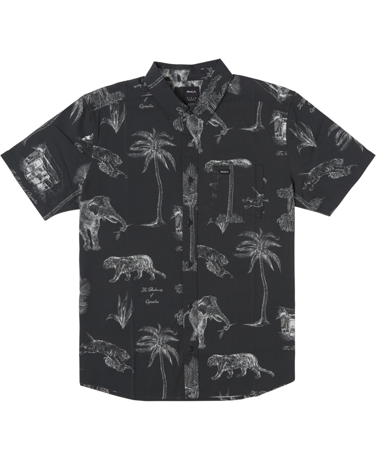 Men's Tropic Winds Short Sleeve Shirt - Black