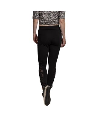 Women's Interlaced Mesh Leggings With Side Pockets