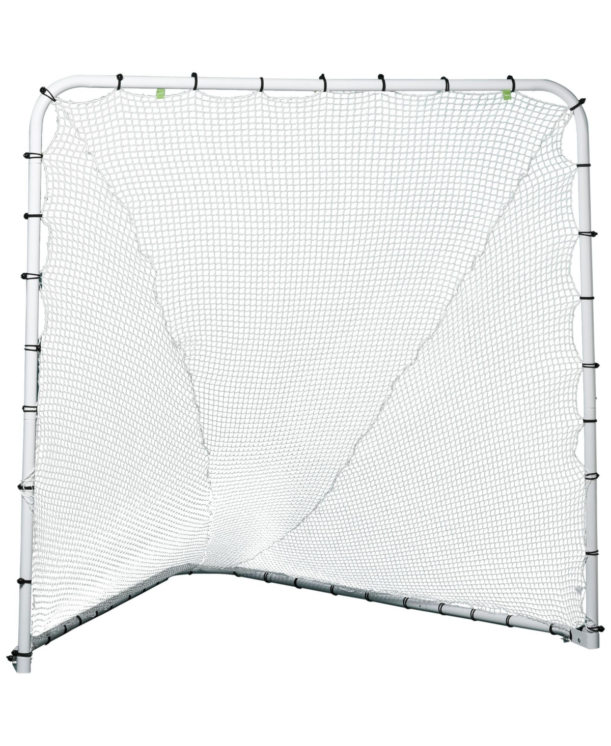 Lacrosse Net w/ Steel Frame, Backyard Folding Lacrosse Goal, 6'x6' - White