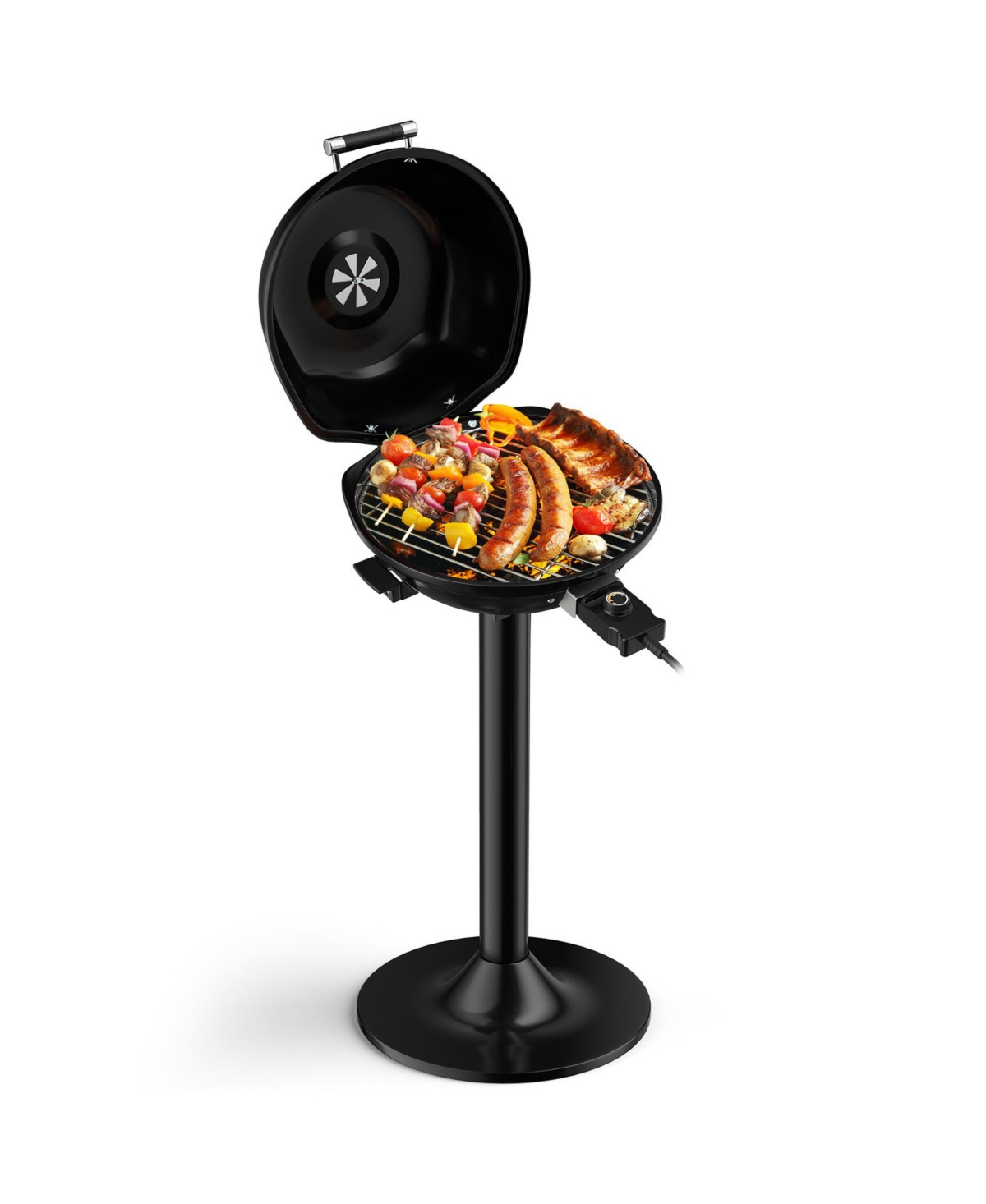 1600W Portable Electric Bbq Grill with Removable Non-Stick Rack - Black