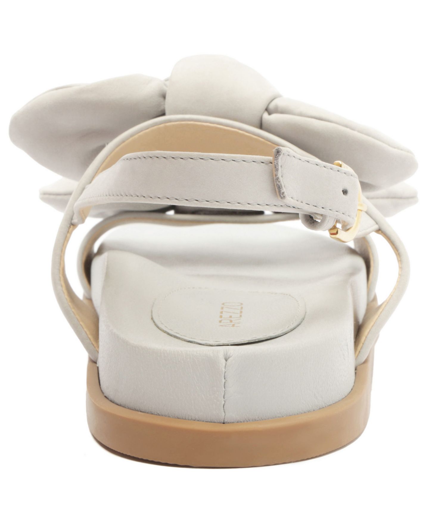 Женские сандалии Arezzo Melody Bow Footbed, цвет: Синий кожаный — фото 3