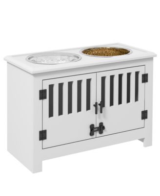 Dog Food Storage Cabinet with Bowls & Dog Feeding Station,