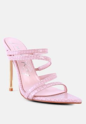 New Affair Croc Strappy High Heel Sandals Women