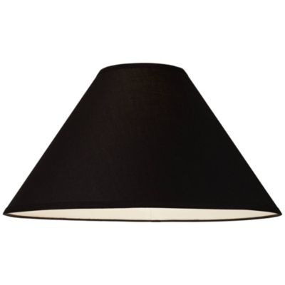 Black Large Chimney Empire Lamp Shade 6" Top x 19" Bottom x 12" Slant (Spider) Replacement with Harp and Finial