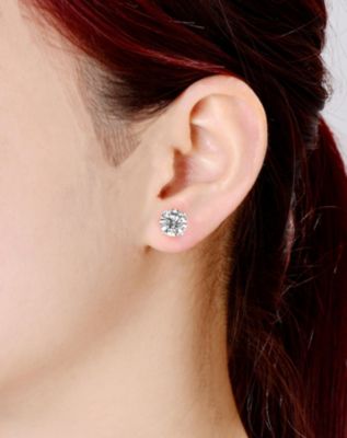 Cubic Zirconia Classic 4-Prong Stud Earrings