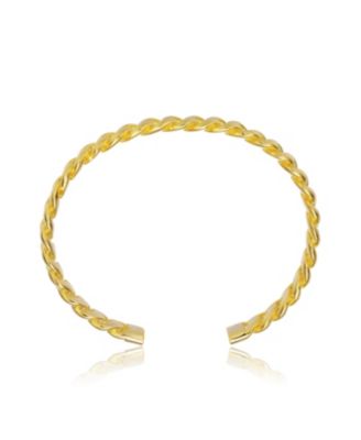 Elegant 14K Gold Plated Chain Cuff Bracelet