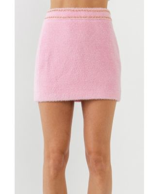 Women's Chain-Trimmed Mini Skirt