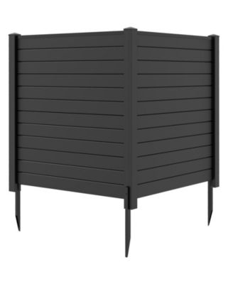 2-Pack Outdoor Picket Fence with 3 Cuspidal Foot Stakes