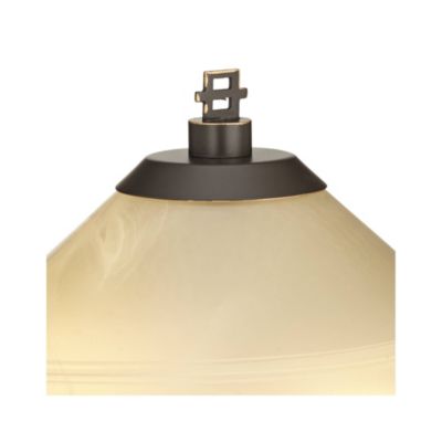 Metro Mission Accent Table Lamp 23 1/2" High Bronze Cone Alabaster Art Glass Shade for Bedroom Living Room Bedside Nightstand Kids