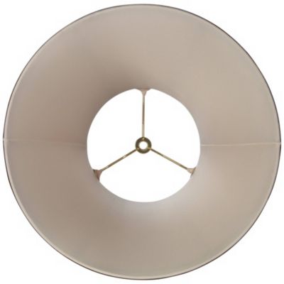 Tan and Brown Medium Bell Lamp Shade 7" Top x 14" Bottom x 11" High (Spider) Replacement with Harp and Finial