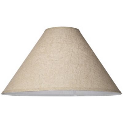 Empire Lamp Shade Fine Burlap Large 6" Top x 21" Bottom x 13.5" High Spider Fitting with Replacement Harp and Finial