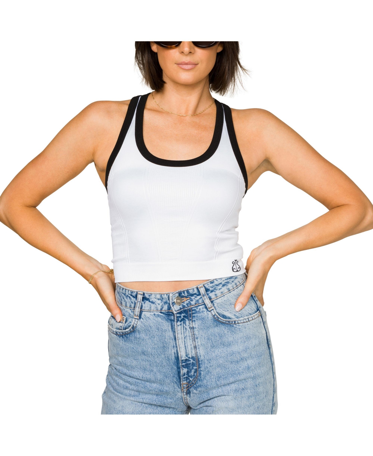 Women's Adult Barre Racer Tank Top - Wine