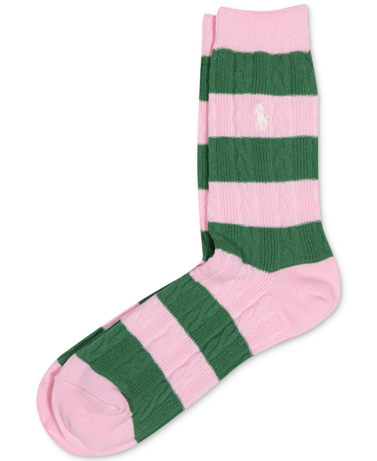 Polo Ralph Lauren Women's Rugby Cable-knit Socks In Light Pink