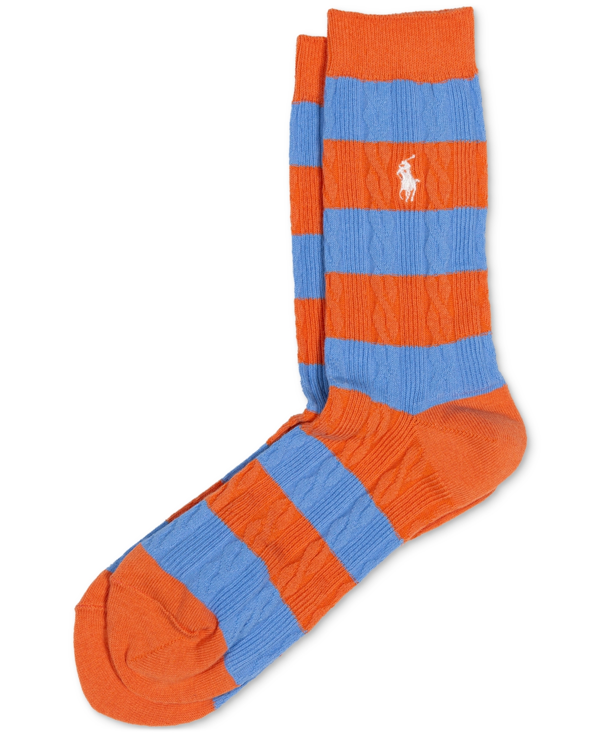 Polo Ralph Lauren Women's Rugby Cable-knit Socks In Sun Orange